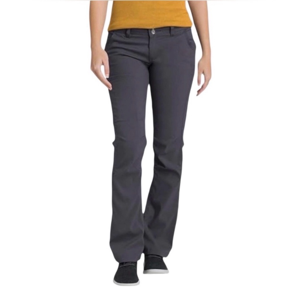 Prana Halle Hiking Pant Gray Stretch Roll-Up Outdoor Water Repellent Women’s 10